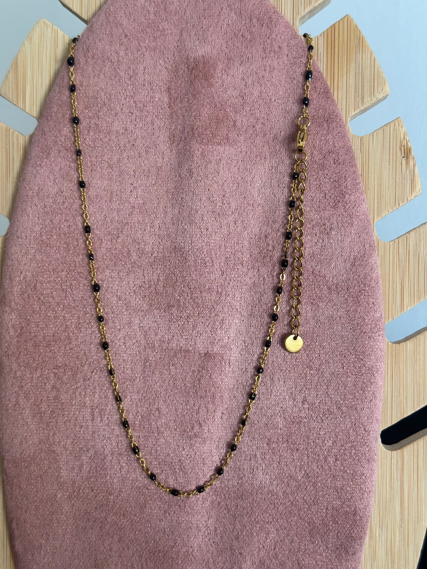Collier Gigi acier, inoxydable, doré et noir