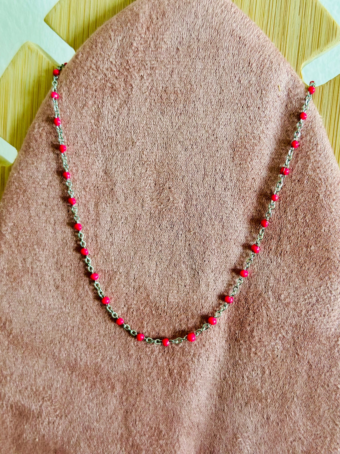 Collier Gigi acier, inoxydable, argenté et Rose