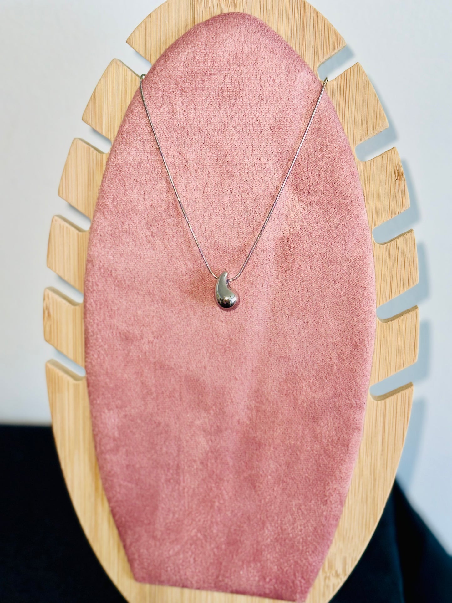 Goutte d’eau acier inoxydable argent