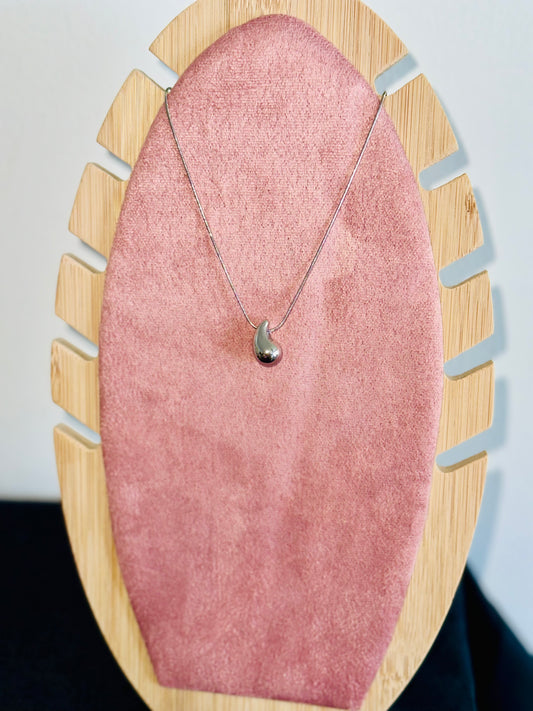 Goutte d’eau acier inoxydable argent