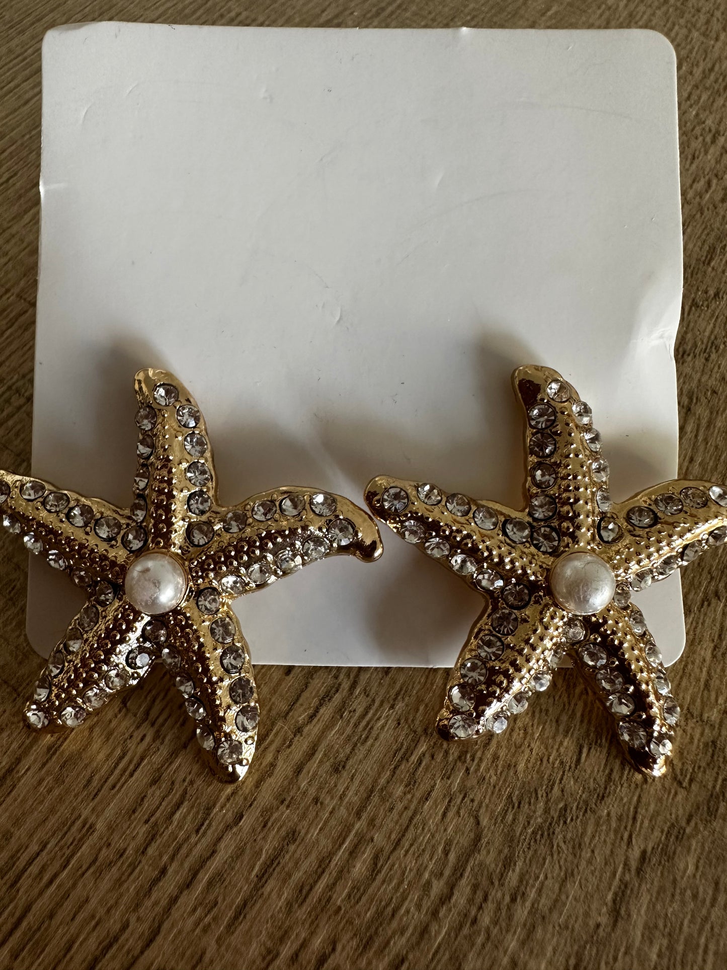 Boucles d’oreilles, étoile de mer en acier inoxydable