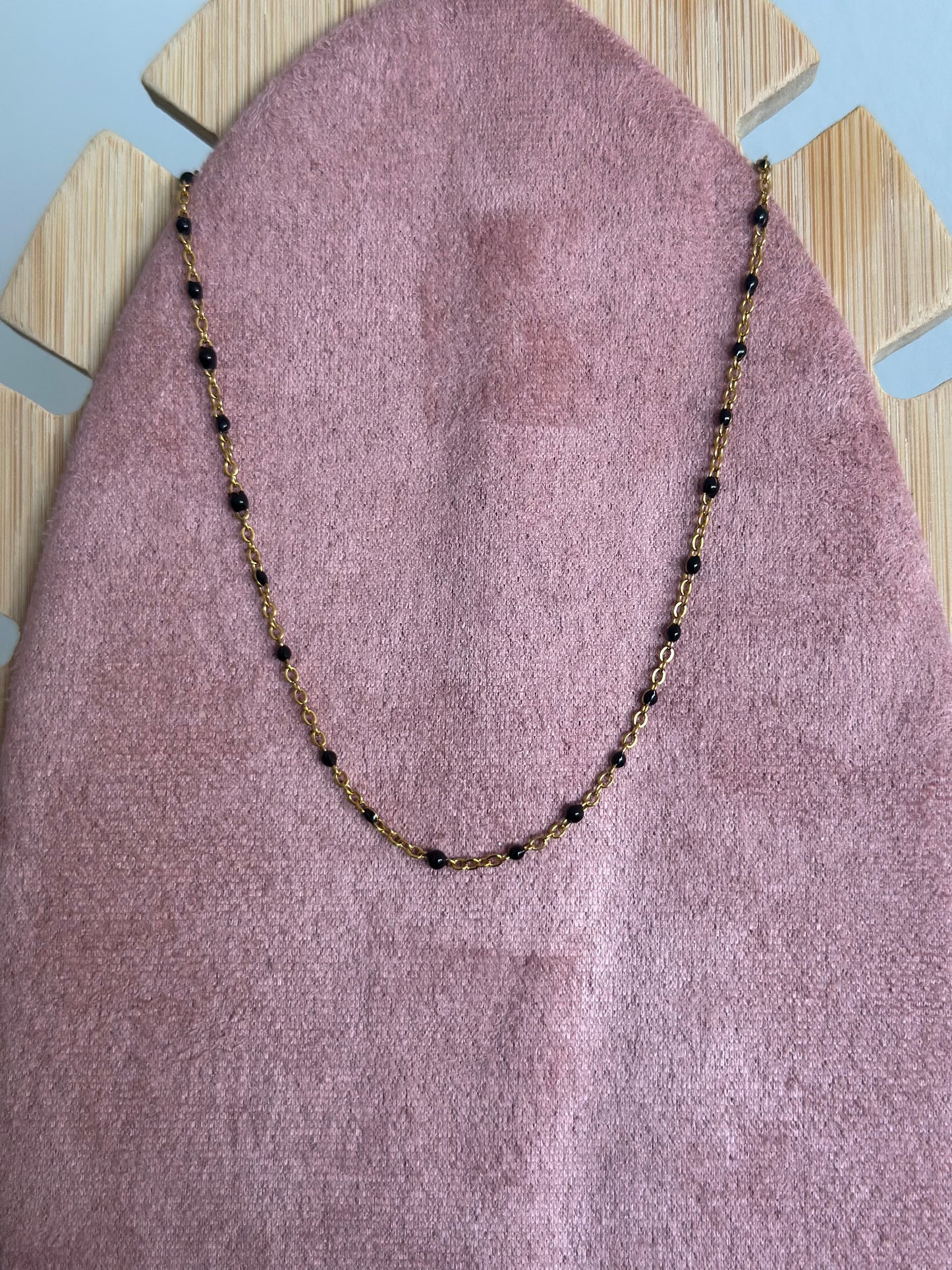 Collier Gigi acier, inoxydable, doré et noir