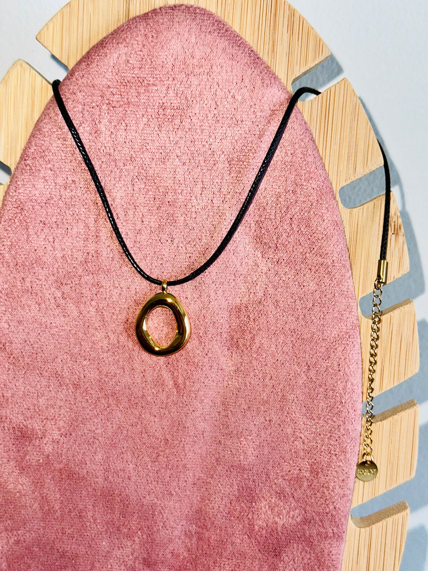 Collier cordon, acier, inoxydable doré