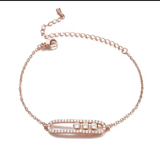 Bracelet messika acier inoxydable rose