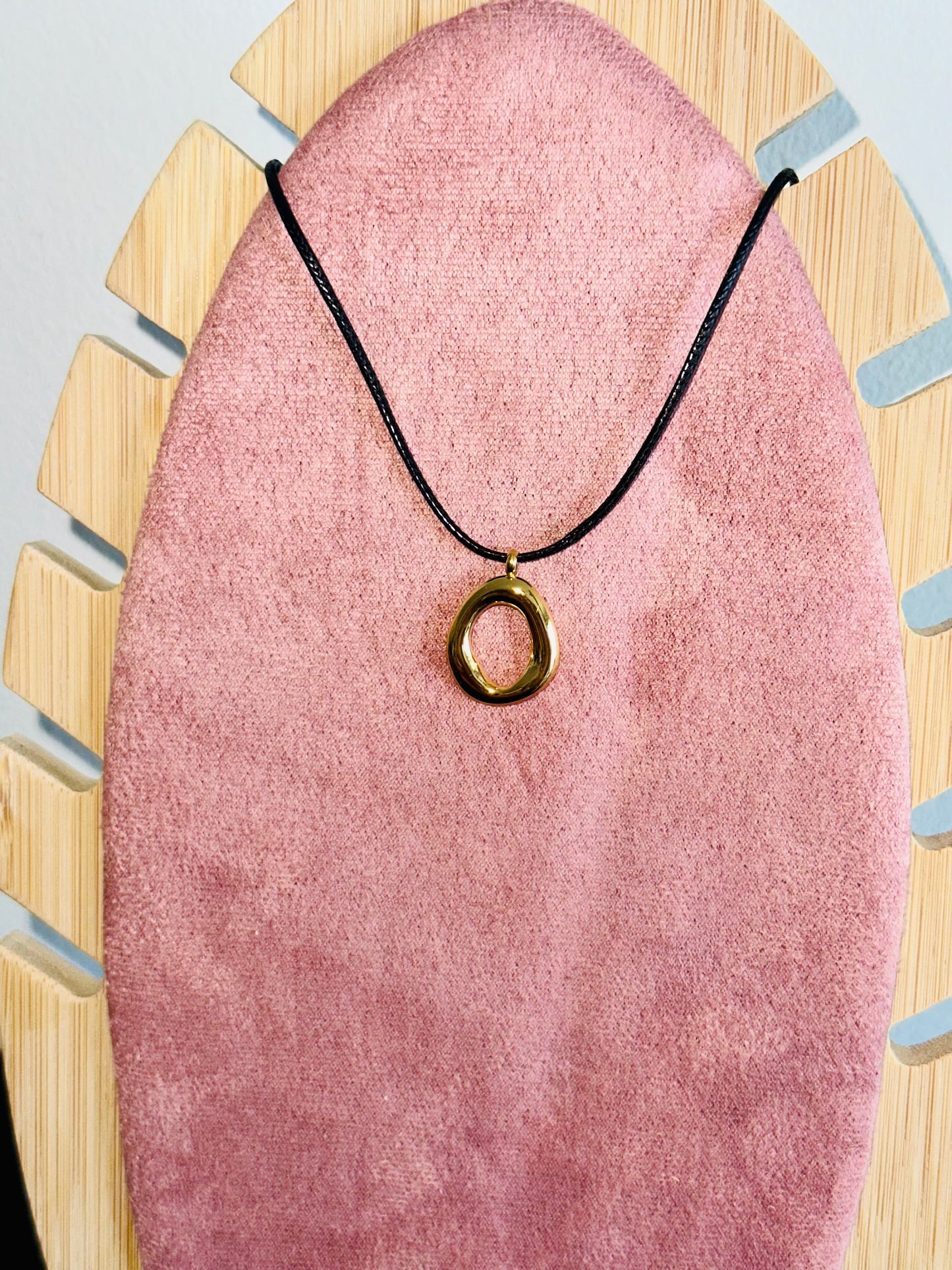 Collier cordon, acier, inoxydable doré