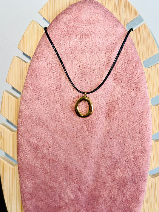 Collier cordon, acier, inoxydable doré