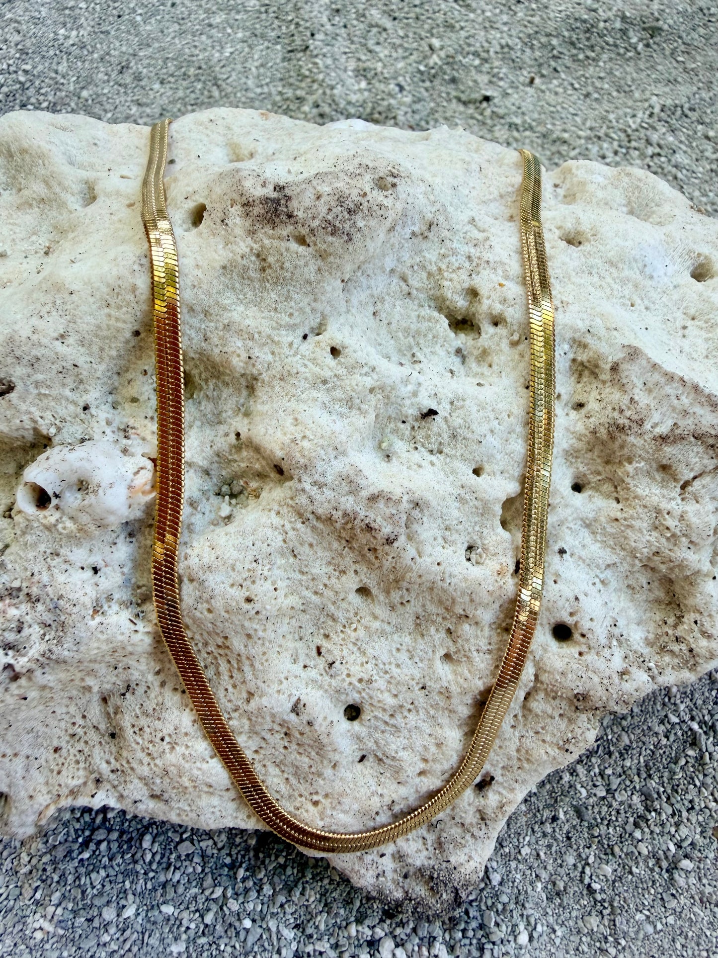 Collier Maille serpent, acier, inoxydable, réglable